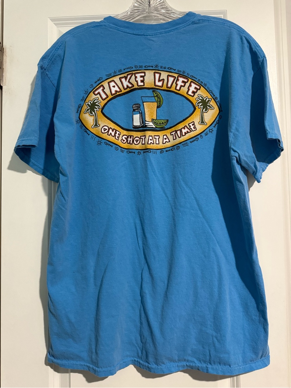 Men’s size large gulf shores graphic t shirt- take life one shot at a time